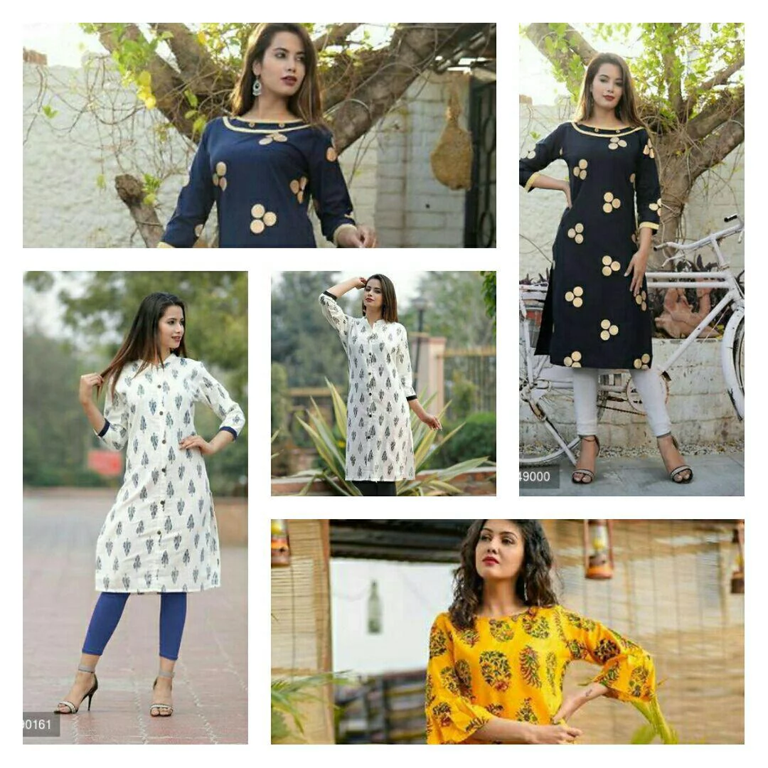 Printed Office Wear Kurtas