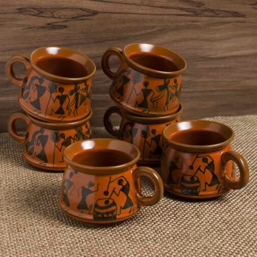 Hand-Painted Ceramic Coffee Mugs Cum Tea Cups