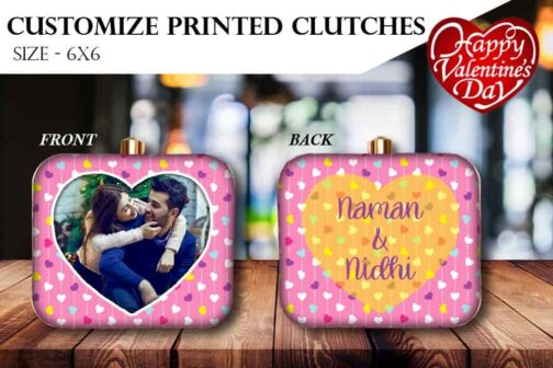 Valentine Special Customized Printed Clutches