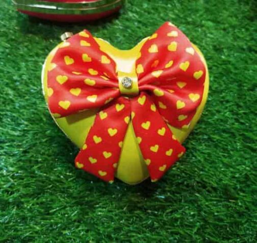 Heart Shape Customized Bow Clutches